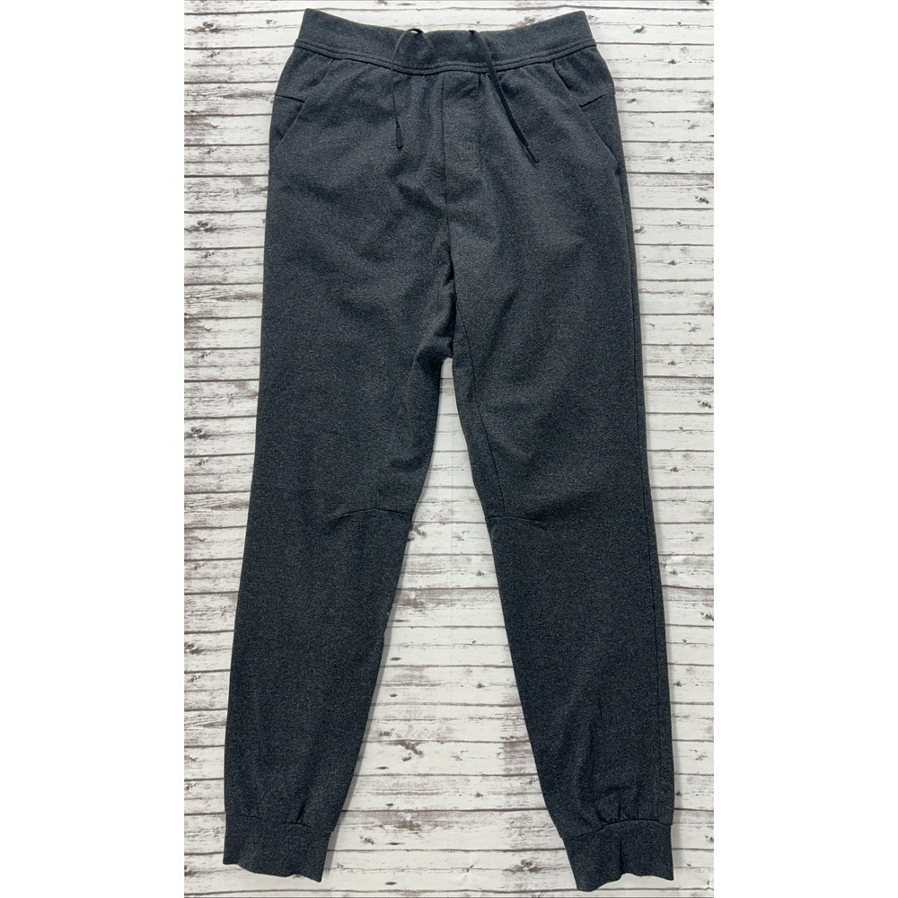 Lululemon Intent Jogger Mens Small Athletic Pants Heather Gray Drawstring Zipper